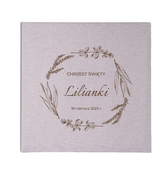 Album kieszeniowy na 500 zdjęć 10x15 Mustang Grey, personalizacja Chrzest Św.