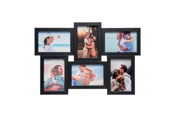 Galeria na 6 zdjęć 13x18 czarna rodzinna MDF Ebro