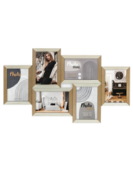 Galeria na 6 zdjęć 10x15 biało-brązowa Vercelli