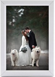 Ramka na zdjęcie 15x23 biała Aura