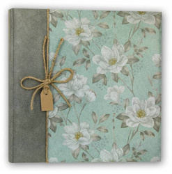 Album 24x24 szary kwiaty 40 białych stron ZEP