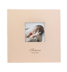 Album kieszeniowy na 200 zdjęć 10x15 Belize Beige z okienkiem, personalizacja Imię Dziecka