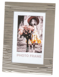 Ramka na zdjęcie 10x15 metalowa srebrna Fancy