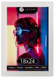 Ramka na zdjęcie 18x24 drewniana Alpina biała