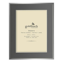 Ramka srebrna z szarym passepartout 15x20