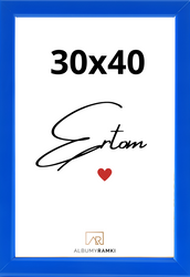 Ramka na zdjęcie 30x40 Aura niebieska z plexi