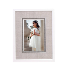 Ramka na zdjęcie 30x40 Velvet beżowo-biała