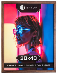 Ramka na zdjęcie 30x40 drewniana ALPINA brązowa