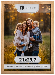 Ramka na zdjęcie 21x29,7 drewniana skandynawska naturalna