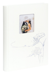 Album kieszeniowy na 100 zdjęć 13x18 ślubny z okienkiem