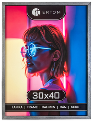 Ramka na zdjęcie 30x40 drewniana ALPINA stare srebro