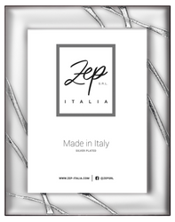 Ramka na zdjęcie 15x20 modernistyczna srebrna metalowa