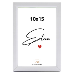 Ramka na zdjęcie 10x15 biała Aura