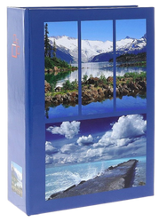 Album kieszeniowy 100 zdjęć 10x15 z widokami niebieski