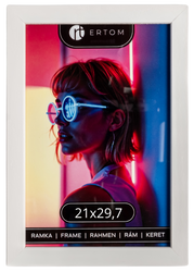 Ramka na zdjęcie 21x29,7 A4 drewniana ALPINA biała