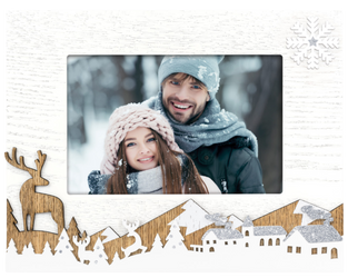 Ramka świąteczna na zdjęcie 10x15 Zaśnieżone Miasto