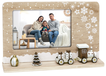 Ramka świąteczna na zdjęcie 10x15 naturalna na prezent Święta