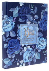 Album kieszeniowy na 200 zdjęć 10x15 Flower granatowy