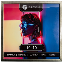 Ramka na zdjęcie 10x10 drewniana ALPINA srebrna