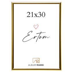 Złota ramka na zdjęcie formatu A4 21x29,7 Line Style Gold
