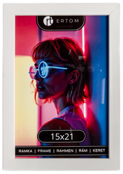 Ramka na zdjęcie 15x21 drewniana ALPINA biała