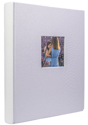 Album tradycyjny 100 białych stron, Belize Light Blue z okienkiem