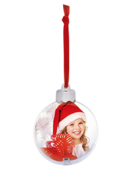 Bombka świąteczna ramka na 2 zdjęcia 10x10