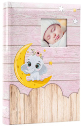 Album kieszeniowy 300 zdjęć 10x15 dziecięcy Moon róż