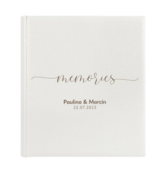 Album 24x24 biała ekoskóra 40 stron ZEP, personalizacja Ślub