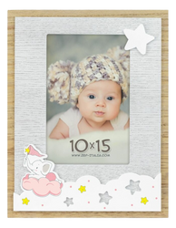 Ramka dziecięca zdjęcie 10x15 różowa ze słonikiem