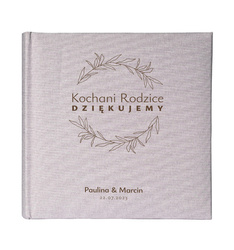 Album kieszeniowy na 200 zdjęć 10x15 Mustang szary kwadrat, personalizacja Podziękowania