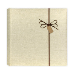 Album tradycyjny 40 białych stron Lipsia beż z rzemykiem