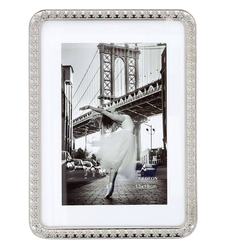 Ramka z odlewu metalowego na zdjęcie 13x18 srebrna