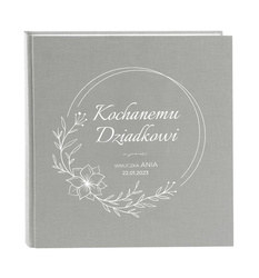 Album tradycyjny 60 stron białe Summertime Grey, personalizacja Dzień Dziadka