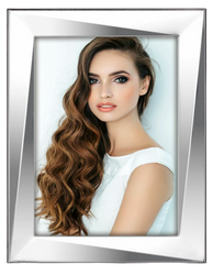 Ramka metalowa na zdjęcie 10x15 srebrna połysk