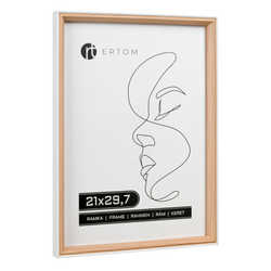 Ramka na zdjęcie 21x29,7 skandynawska Pamira biała-natural