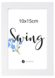 Ramka na zdjęcie 10x15 biała nowoczesna Multi-Swing MDF