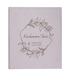 Album tradycyjny na zdjęcia wklejane Mustang Grey 100 stron, personalizacja Dzień Taty