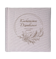 Album kieszeniowy na 200 zdjęć 10x15 Mustang szary kwadrat, personalizacja Dzień Dziadka