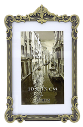 Ramka na zdjęcie złota 10x15 solidna metalowa luksusowa