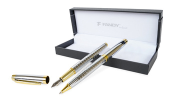 Zestaw piśmienny Centaurus srebrny długopis i pióro