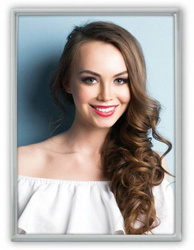 Ramka metalowa na zdjęcie 7x10 srebrna ramka wąska