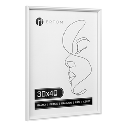 Ramka na zdjęcie 30x40 biała skandynawska Pamira