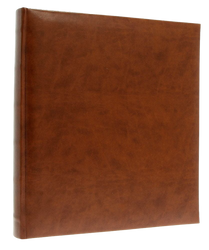 Album tradycyjny 60 czarnych stron, Delux, brązowa ekoskóra