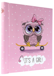 Album z folią samoprzylepną 60 stron Sowa różowy dziecięcy