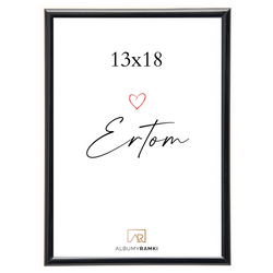 Ramka na jedno zdjęcie 13x18 czarna Line Style