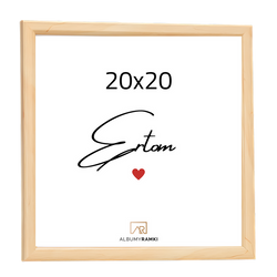 Ramka na zdjęcie, kwadratowa 20x20 naturalny brąz