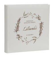 Album kieszeniowy na 200 zdjęć 10x15 Clean White, personalizacja Komunia Św.