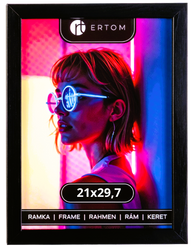 Ramka na zdjęcie 21x29,7 A4 drewniana ALPINA czarna