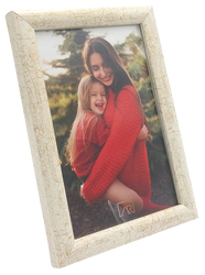 Ramka na zdjęcie 30x40 Notte biała marmurkowa